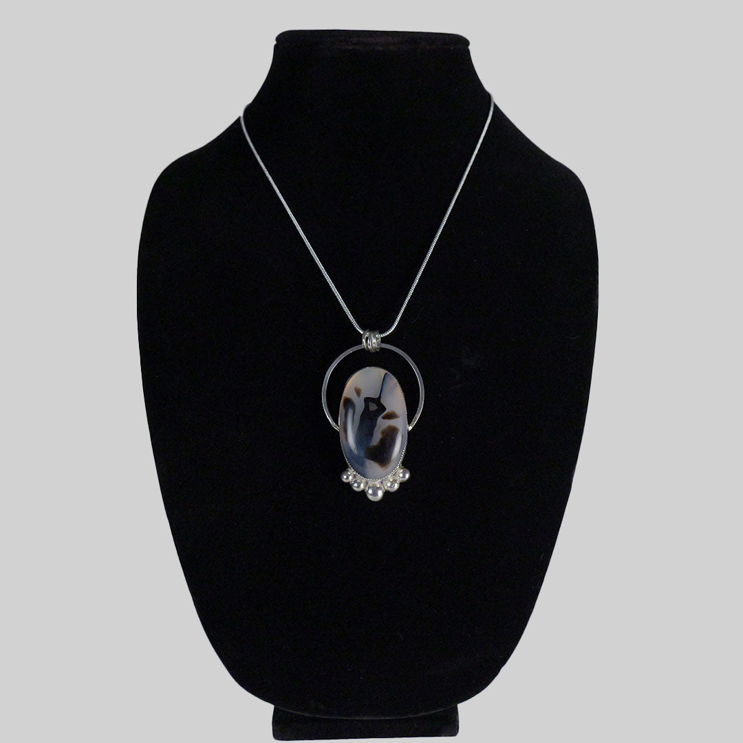 Earthy Striped Agate pendant