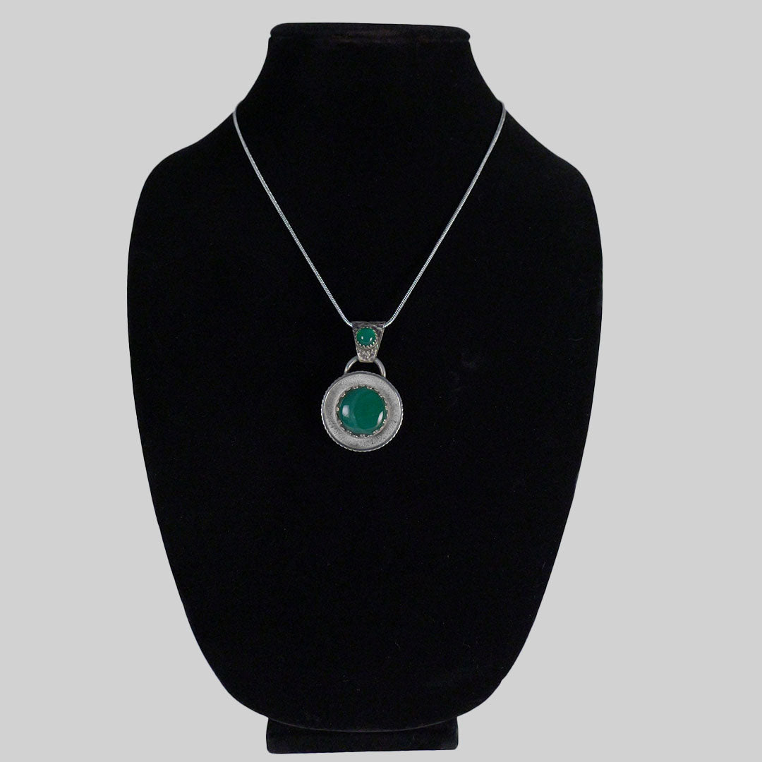 Onyx Green Agate pendant